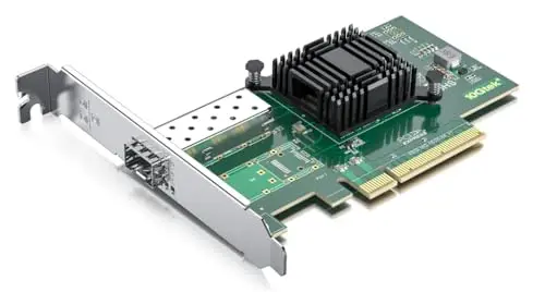 10Gtek Single SFP+ Port 10GbE NIC Network Card, 82599EN Chip, PCI-E x8, Compatible with Windows Server 2003/2008/ 2012, Windows7/8/10*/Visa, Linux, ESX/ESXi*
