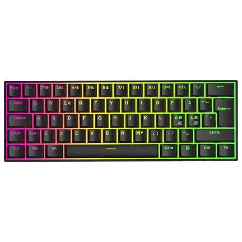 MCHOSE Ace60 Pro Nordic-ISO HE Clavier Gamer Magnetique, Clavier Gaming Filaire 60%, 8K RapidTrigger, Magnetic Switch à Effet Hall, 128K ScanRate, Précision 0,01 mm, RGB, Touch PBT, SOCD & Snap, Noir