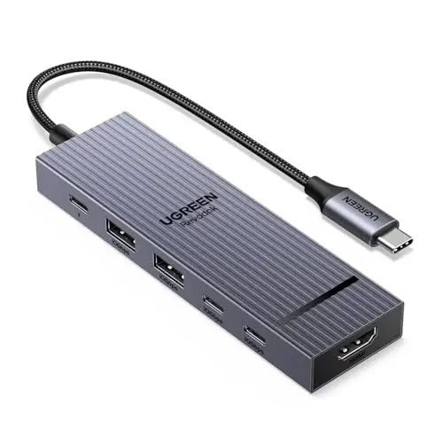 UGREEN Revodok Pro 106 10Gbps Hub USB C HDMI 4K 60Hz 4 Data Ports 2A2C PD 100W 6 en 1 Docking Station Compatible avec MacBook Neo iPad Air Mac Mini M4 iPhone 17 Pro Max 16 15 Série Galaxy S25
