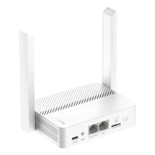 Cudy LT300 Nouveau Routeur avec Alimentation USB-C WiFi 4G LTE 300 Mbps, Compatible avec Tous Les Opérateurs, MU-MIMO, Aucune Configuration Requise, OpenVPN, WireGuard