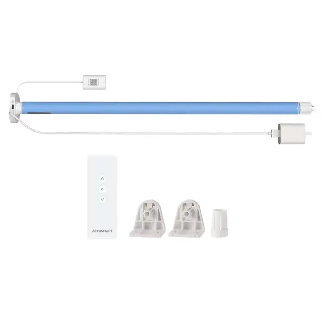 Matter Moteur de volet roulant WiFi pour tube 17/25/28 mm, alimentation enfichable, compatible avec Home Google Home SmartThings, voix et télécommande