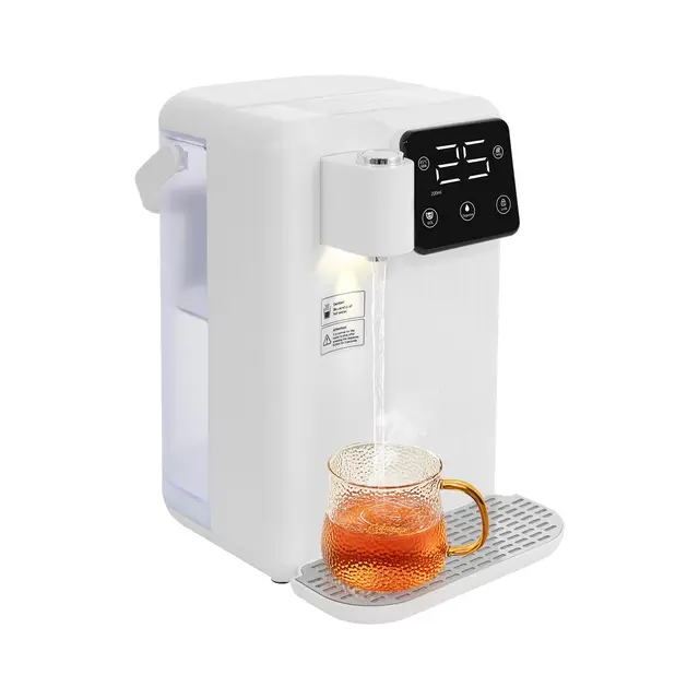 Distributeur d'eau chaude instantanée, 2200 W, 3 l, avec filtre à eau, 3 secondes pour chauffer, écran tactile, bouilloire avec réglage de la température
