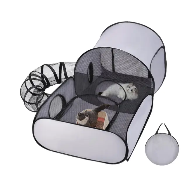 Smileshiney Enclos pour Chat Portable