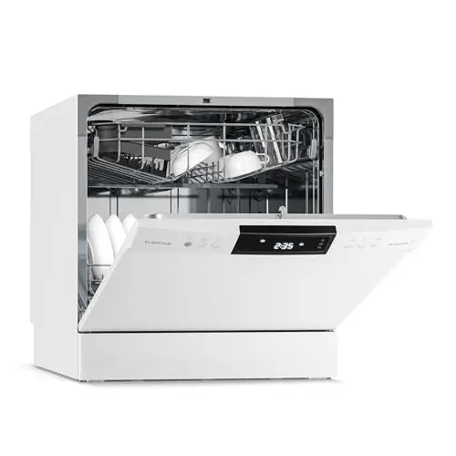 Klarstein Amazonia Lave-vaisselle - comme appareil encastrable ou indépendant, 8 remplissages, 8 programmes, 8 l d'eau, AquaStop, programmes éco & rapide