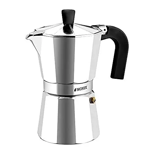 Monix Vitro Express Cafetière Moka 6 Tasses Aluminium