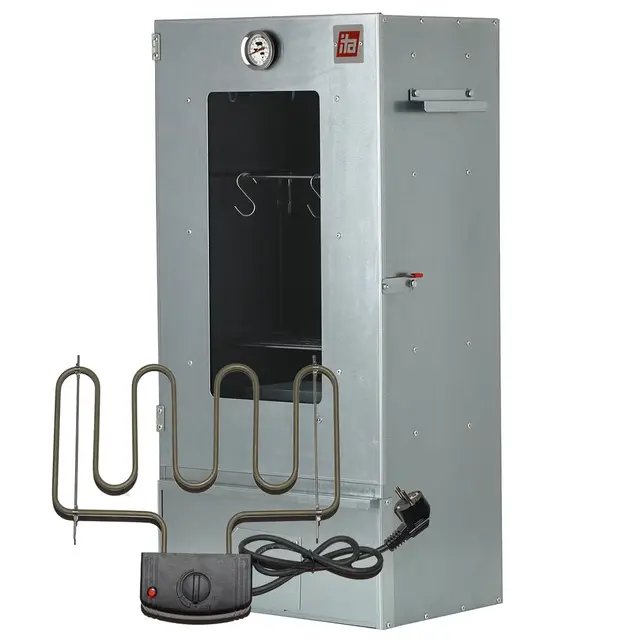 ITA Fumoir électrique 7000 81x28x40 cm - Four à fumer professionnel avec thermomètre - Métal galvanisé, Anticorrosif, Durable - Cabinet de fumage pour viande, poisson, fromage