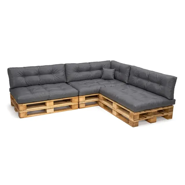 Pokar Set de 8 Coussins Imperméables Anthracite