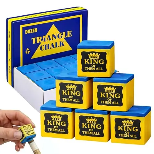 Craie de Billard Bleu Lot de 12, Craie Queue Haute Performance Carbonate de Calcium pour Pool Snooker Précision et Durabilité Adhérence Antidérapant pour Joueurs Amateurs et Pros