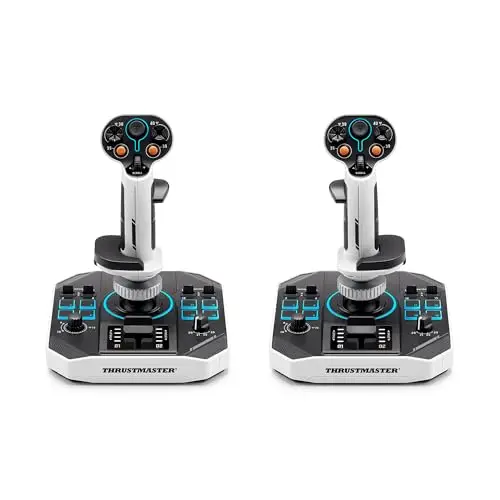 Thrustmaster Sol-R 2 Space Sim Duo – Pack de 2 Joysticks pour Simulation Spatiale sur PC – Contrôle 6 DoF (Degrés de Liberté) – Idéal Star Citizen & Elite Dangerous – Technologie Magnétique H.E.A.R.T