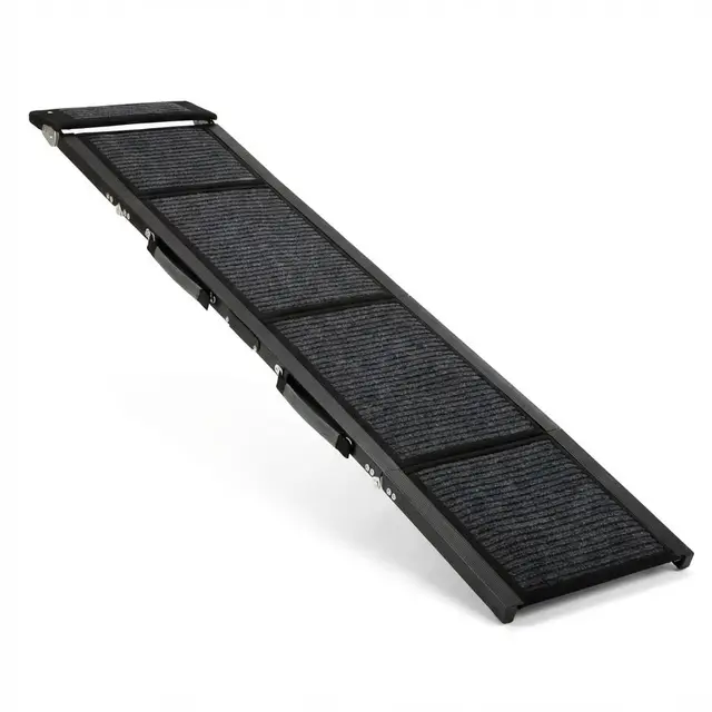 Garvee Rampe pour Chien Pliable et antidérapante – Surface + Pieds Anti-Glisse – pour Grands Chiens jusqu'à 122kg – Accès Voiture, SUV, Camion, lit, canapé – Escalier Portable – Taille : 71x20 Pouces