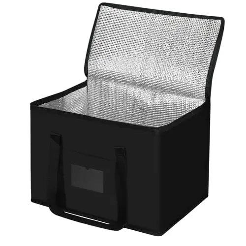 Grand Sac Isotherme Doux 40 L - Courses, Pique-Nique, Livraison de Nourriture, Refroidissement pour Camping, Barbecue, Shopping, Pêche, Famille