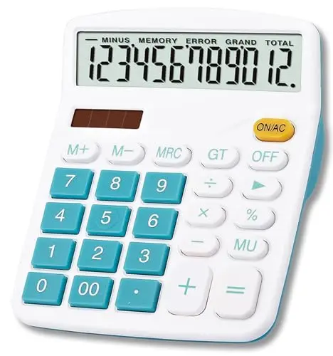 Calculatrice de Bureau à Grand écran avec Batterie Solaire Double Puissance 12 Chiffres Calculatrice financière dédiée à la Fonction Standard Calculatrice d'affaires de Bureau