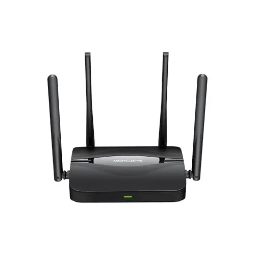 Mercusys TP-Link MR25BE Router WiFi 7 BE3600Mbps Double Bande, 4 Ports Gigabit, 4 antennes à Gain élevé, canaux 160MHz, 4K-QAM, MLO, sécurité WPA3, contrôle par Application, ne Prend Pas en Charge
