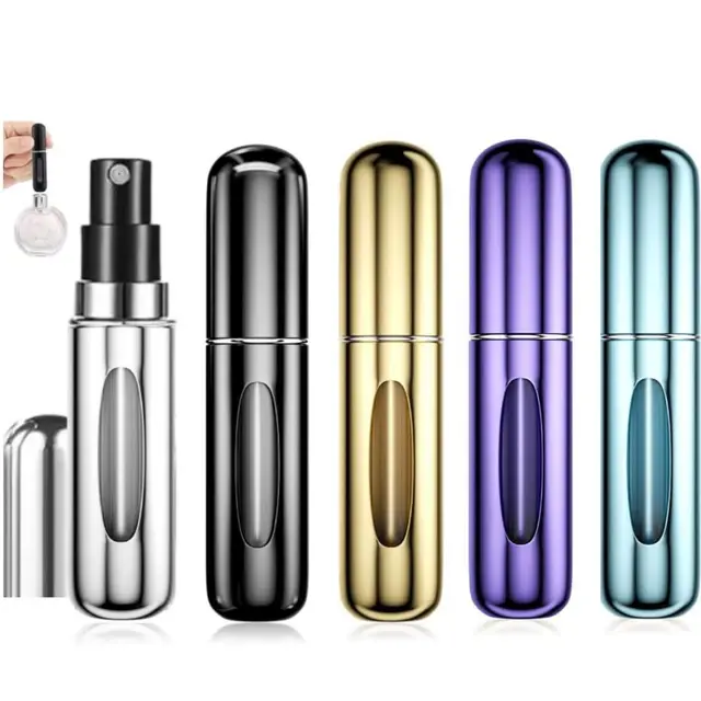 5 Bouteilles Vaporisateurs de Parfum de Voyage, Flacon Parfum Vide, Recharge Parfum, Atomiseur Bouteille Parfum Vide Rechargeable, Accessoires de Voyage