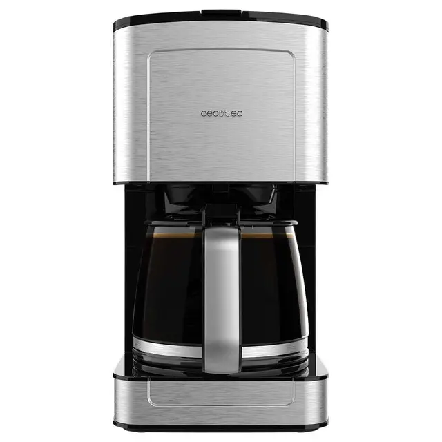 Cecotec Cafetière à Filtre Coffee 56 Heat. 800W de Puissance, Capacité 1,3L pour 12 Tasses, Finitions en Acier Inoxydable, Bec Anti-goutte, Filtre Permanent ou Papier, Arrêt Automatique