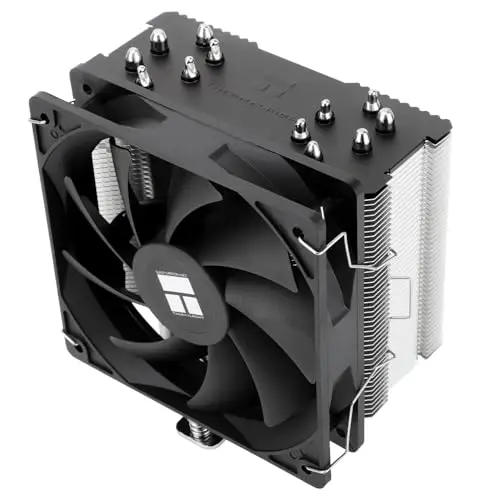 TR Burst Assassin 120 SE Refroidisseur CPU, hauteur 148mm, ventilateur PWM 120mm avec vitesse 1550RPM, 6 caloducs, pour Intel 1700/1851/1150/1151/1200, AM4/AM5, refroidissement PC, noir (BA120SE)