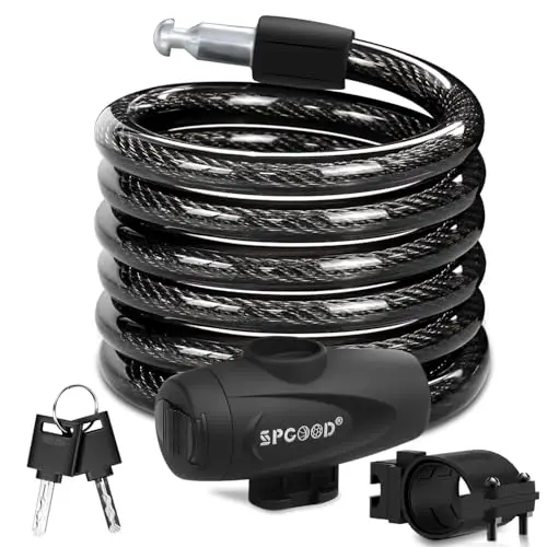 SPGOOD Antivol Vélo Chaîne 120cm