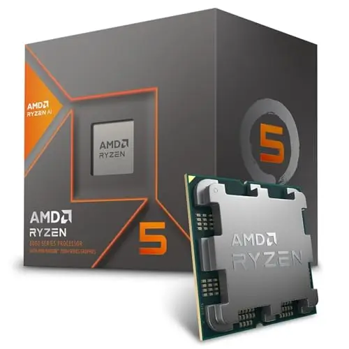 AMD Ryzen 5 8600G Processeur (Radéon Graphique Intégré, Ryzen AI, 6 Coeurs/12 Threads, 65W TDP, Socket AM5, 22Mo Cache, jusqu'à 5,0Ghz Fréquence Boost, avec Ventilateur Wraith Stealth)