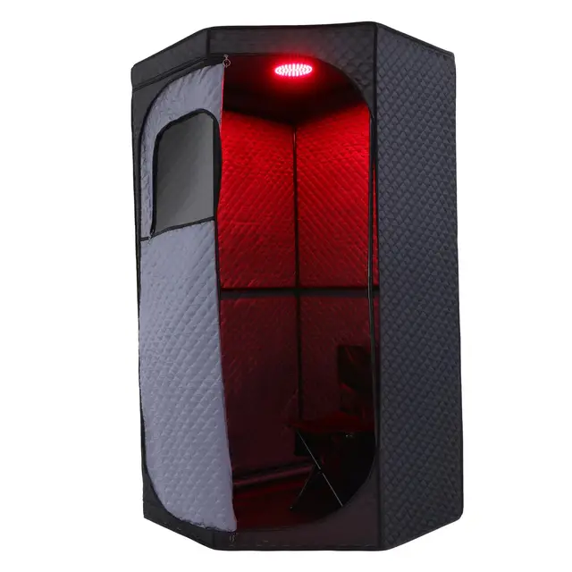 Steam Sauna Box - Tente de sauna à vapeur infrarouge avec chaise pliante et chaudière à vapeur 1500 W pour désintoxication et détente pour la maison et le spa
