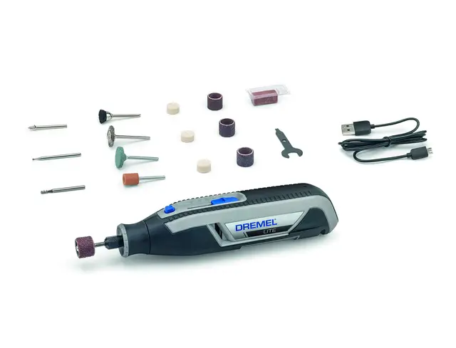 Dremel Lite 7760 outils multifonctions sans fil 3,6V, Batterie Li-ion, 15 accessoires et plage de rotation variable 8000-25000 tours/min pour couper, graver, poncer, nettoyer, polir