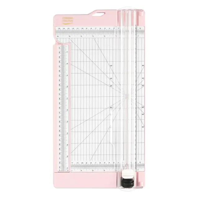 Vaessen Creative Massicot et Plaque de Rainurage, 15,2 x 30,5 cm, pour Scrapbooking, Création de Cartes et Autres Loisirs Créatifs en Papier, Rose