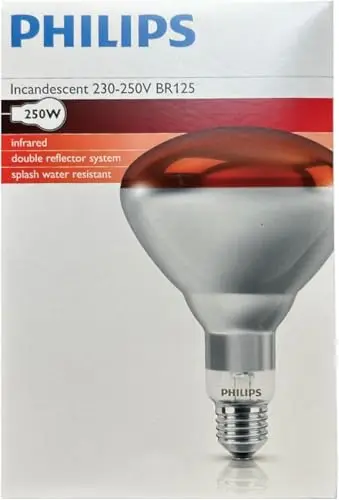 Philips BR125 IR 250W E27 230-250V Red 1CT/10