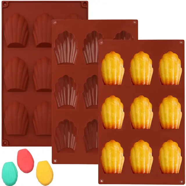 Surflyee Moules à Madeleine Silicone
