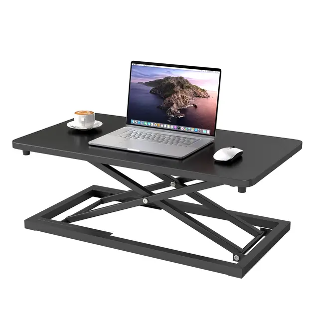 Convertisseur de bureau debout réglable en hauteur, 34 x 60 cm, ultra fin, pour ordinateur portable, convient pour le bureau, le salon, la fenêtre