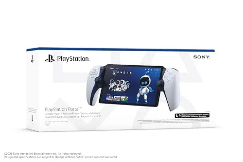 Playstation Sony, Lecteur à Distance Portal 5, Écran LCD Full HD de 8", Jeux en Streaming via Wi-Fi, Retour Haptique & Gâchettes Adaptatives, Couleur : Blanche