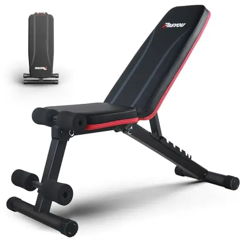 PASYOU Banc de Musculation Pliable, Banc Musculation Complet Inclinable Réglable, Multifonction 7 in 1 Banc Abdominaux Entrainement Complet du Corps Fitness,230Kg capacité de poids PA300