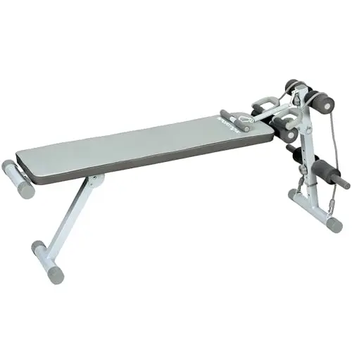 SPORTNOW Banc de Musculation Réglable Bleu et Blanc