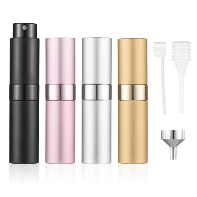 Kiperline 4PCS Vaporisateur Parfum Vide, 8ML Voyage Portable Recharge Parfum Vide Atomiseur Réutilisable