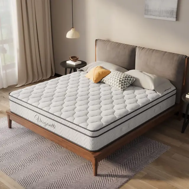 Vesgantti Matelas 140x190cm, 26cm Épaisseur, Matelas à Ressorts Ensachés Indépendant, Multicouches Extra Confort 7 Zones, Ferme Moyenne, Orthopédique, Oeko-tex (H3, Box-Top)