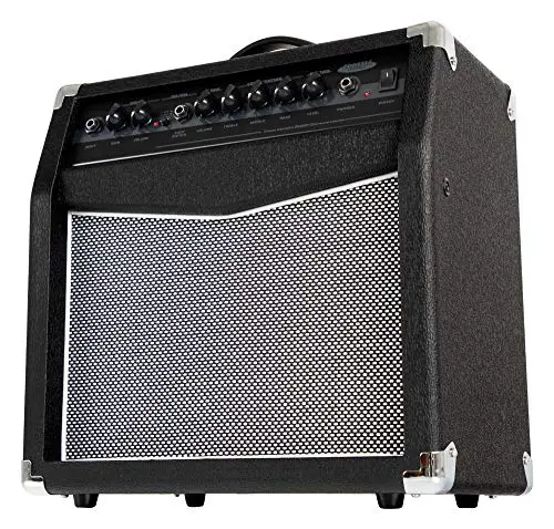 Classic Cantabile Combo Guitare SG200R - Ampli 20 Watts (RMS) - Haut-Parleur 8" - 2 Canaux (Clean et Overdrive) - Réverbération à Ressort réglable