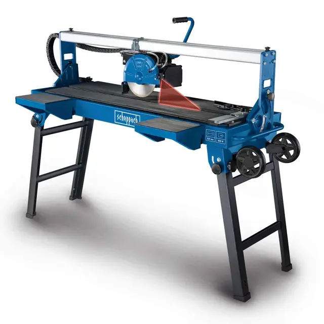 Scheppach Coupe-carrelage FS3600 | 900W | Hauteur de coupe 36mm | Disque de coupe Ø 200mm | Dimensions de la table 1290 x 400mm | Tête de coupe pivotante | Fonction plongée | Réservoir d'eau 30L