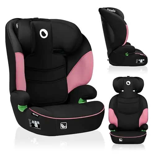 LIONELO LARS I-Size Siège Auto Bébé 100-150 cm Groupes 2 et 3 Protection Latérale, Réglage de l'Appui-tête à 10 niveaux, Accoudoirs Confortables, Dossier Amovible, Conception ImpactGuard