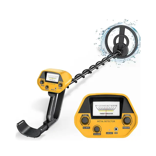 Détecteurs de Métaux Haute Précision Hauteur Réglable, Professionnel Détecteurs de Métaux Bobine de Recherche Étanche de 25 cm avec pour Enfants et Adultes, Batterie Rechargeable