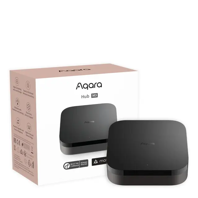 Aqara Hub M3 pour la Domotique, Matter Controller, Routeur de Bordure Thread, Doté de Zigbee, Bluetooth, Wi-Fi, PoE, IR, Prend en Charge Alexa, Google Assistant, Apple HomeKit, SmartThings, IFTTT