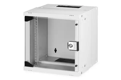 DIGITUS Armoire réseau 10 Pouces - 6 UH - Montage Mural - Non monté - hxlxp 324x316x298mm - capacité de Charge 30kg - Profondeur utile 254mm - Indice de Protection IP20 - série Soho Pro - Gris