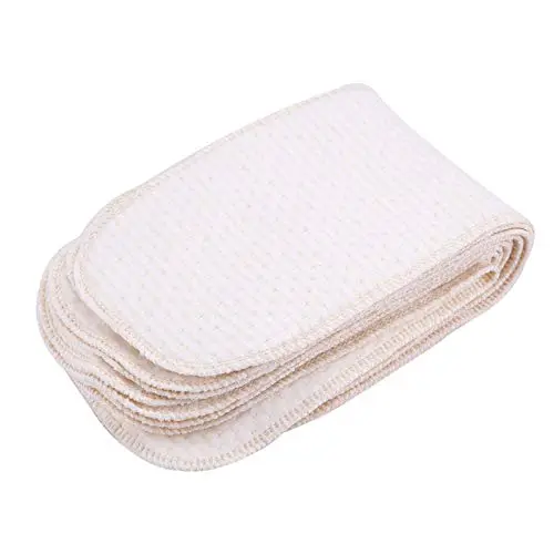 10 Pcs Bébé Couches, Coton Doux Respirant Bonne Absorption D'eau Doublures De Couches Réutilisables Insérer Des Couches Lavables