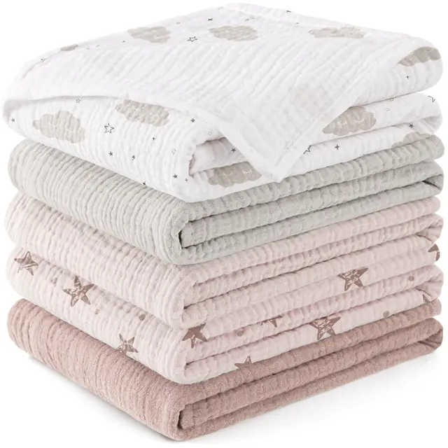 Susurration Lot de 5 Mousselines Bébé