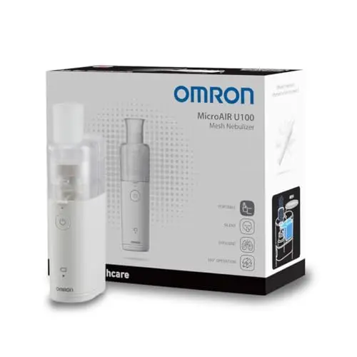 OMRON MicroAir U100 Inhalateur portable – Appareil compact et silencieux, nébulisateur pour adultes et enfants, efficace contre les affections respiratoires allant du rhume à l’asthme
