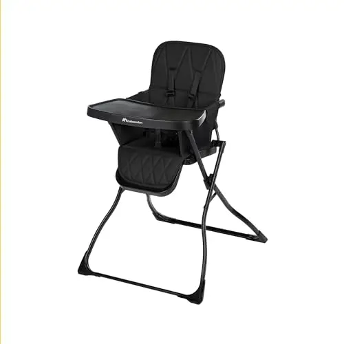 Bebeconfort Lily, chaise haute pour bébé, 6 mois à 3 ans, 9 à 15 kg, pliage ultra compact, légère (4 kg), facile à nettoyer, confort rembourré, pliage facile d’une seule main, Tinted Graphite