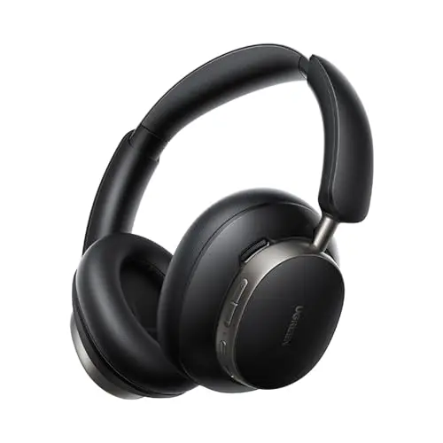 UGREEN Studio Pro Casque Bluetooth sans Fil Sport ANC Réduction Active du Bruit Adaptative 48dB Hi Res Audio LDAC Casque Musique 5 Micros BT 6.0 Audio Spatial Personnalisé 8 EQ App 120H Noir