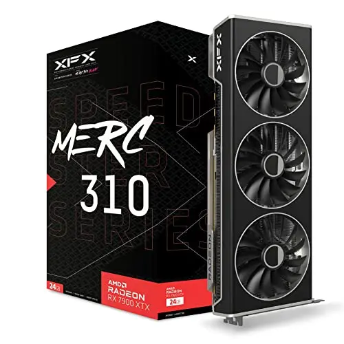 XFX Speedster MERC310 AMD Radeon™ RX 7900XTX Black Gaming Carte Graphique 24GB GDDR6, AMD RDNA™ 3 (RX-79XMERCB9)