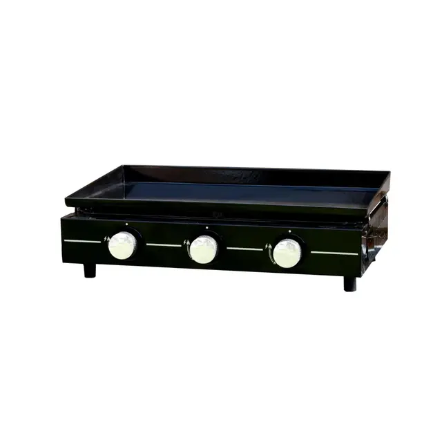 Cook’in Garden - Plancha Gaz Extérieur, 3 Brûleurs pour 10 Personnes, Plaque en Acier Émaillé Antiadhésif, Bac Récupérateur de Graisse Amovible, Idéal Terrasse et Jardin