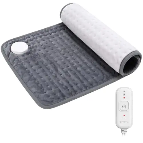 Comfytemp Coussin Chauffant Dos avec Arrêt Automatique, en Tissu Flanelle Doux, Drap Chauffant pour les Épaules, l'abdomen et le Cou, Tapis Chauffant Chat, Cadeau pour Mère, Maman, Papa, 30 x 60 cm