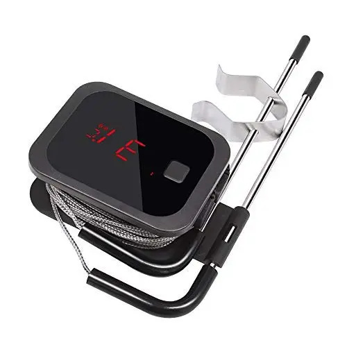 Inkbird BBQ Thermomètre Barbecue sans fil Bluetooth Thermomètre à viande Minuteur + Acier inoxydable Capteur de température pour barbecue, four, Fumoir