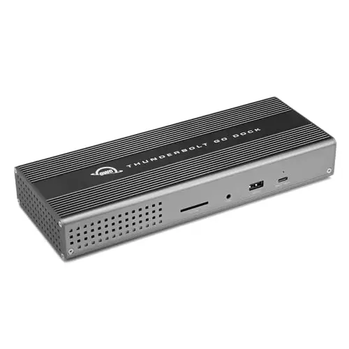 OWC Thunderbolt Go Dock, 11 Ports, Bloc d'alimentation intégré, Chargeur 90 W, Compatible avec Les Mac, PC, Chromebook et appareils Android Thunderbolt et USB-C, OWCTB4DKG11P
