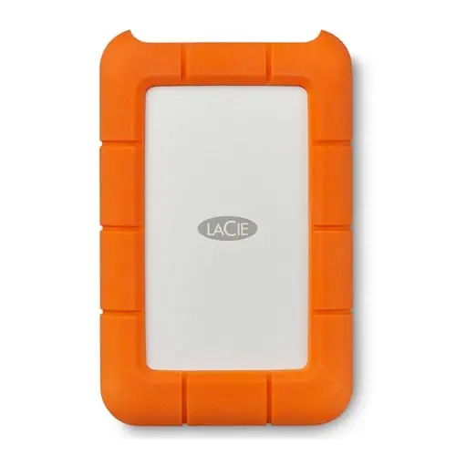 LaCie Rugged USB-C 2TB — antichoc, USB‑C Disque dur externe portable 2,5", pour Mac et Windows — Service Rescue Data Recovery inclus